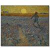 SEMBRADOR A LA PUESTA DEL SOL de Vincent Van Gogh Reproducción Pintada a Mano en Acrílico