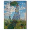 Mujer con Sombrilla de Claude Monet Reproducción Pintada a Mano en Oleo o Acrílico