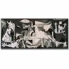 Guernica de Picasso reproducción pintada al oleo o acrílico en medida de 140x65cm.