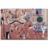 el carnaval de arlequín Joan Miro reproducción pintada al oleo o acrílico en medida de 120x80cm.