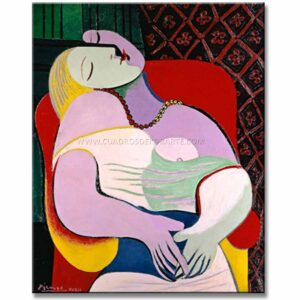 el sueño Picasso reproducción pintada al oleo o acrílico en medida de 120x95cm.
