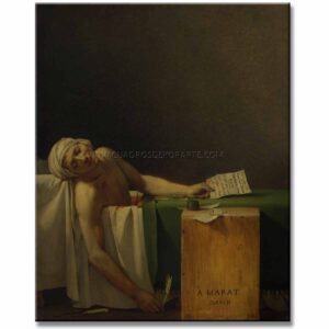 la muerte de Marat Jacques-Louis David reproducción pintada al óleo o acrílico en medida de 120x95cm.