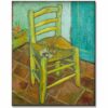 la silla de van Gogh reproducción pintada al oleo o acrílico en medida de 120x95cm.