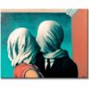 Cuadro Los Amantes René Magritte reproducción pintado a mano al óleo o acrílico.