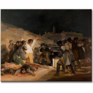 los fusilamientos del 3 de mayo Francisco de Goya reproducción pintada al óleo o acrílico en medida de 120x95cm.